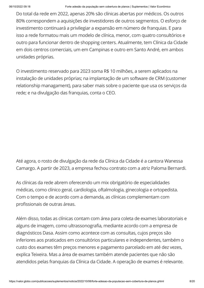 Clinica da Cidade - Valor Economico-8