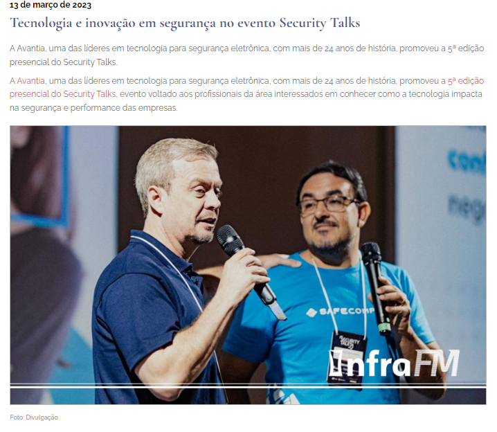 Matéria Security Talks Idee Informação Corporativa