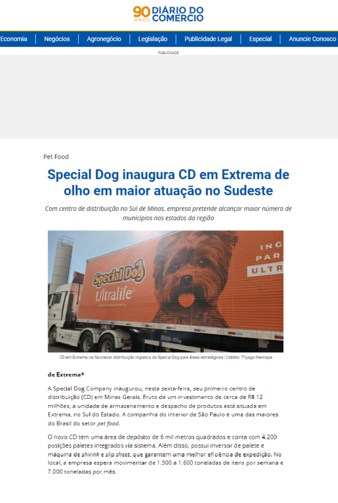 Imagem da notícia publicada no site Diário do Comércio a partir da divulgação da assessoria de imprensa