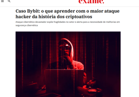 Exame destaca artigo sobre hack da Bybit