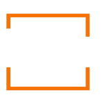 aste laranja + texto branco
